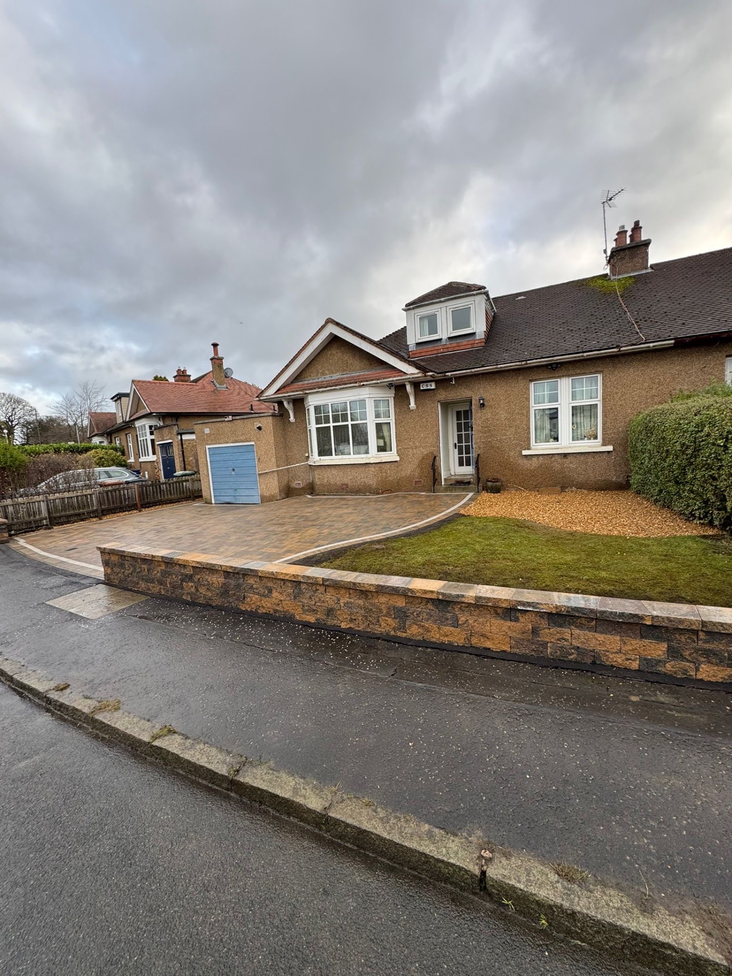 Tobermore Shannon with garden stone walling near Davidson's Mains